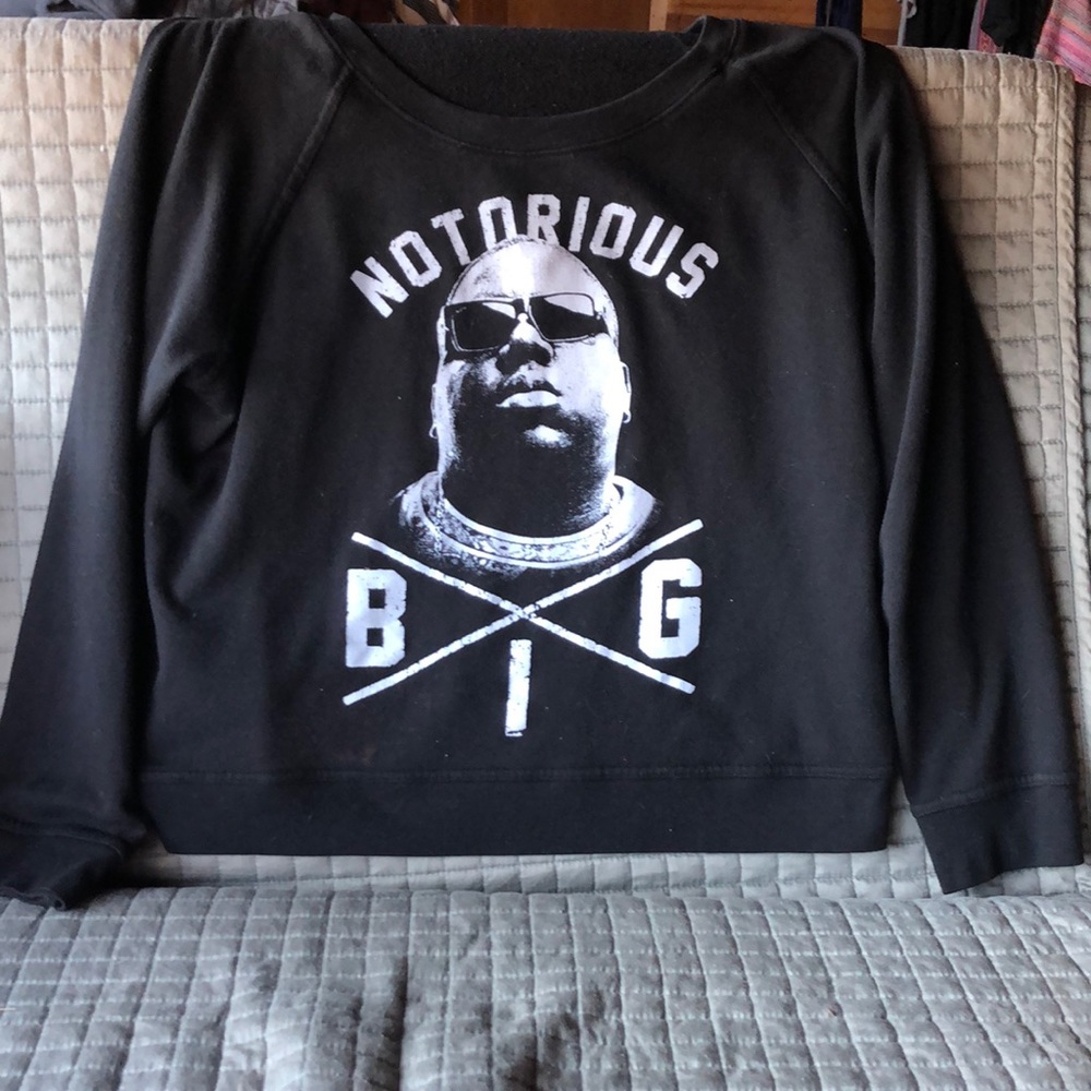 Notorious BIG scoop neck sweater